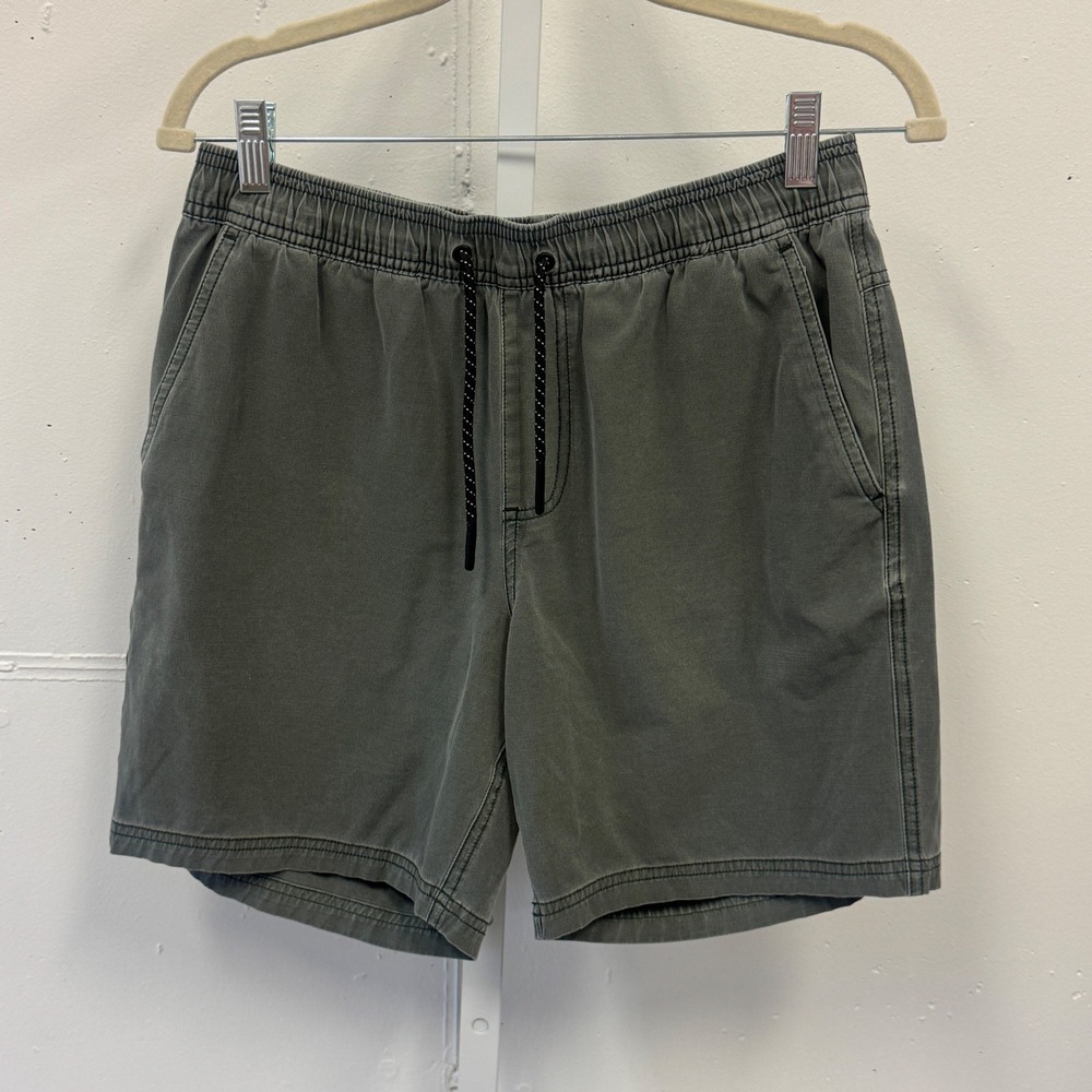 Bearbottom Clothing Mens 7 Inch Inseam Shorts Green Gray Medium Stretch 570